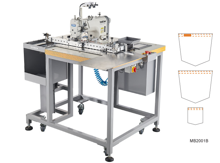 Dobladillo automático de bolsillo IMB (puntada de cadeneta)
