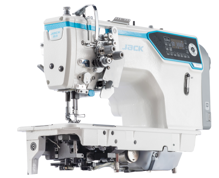 Máquina de coser industrial plana de doble aguja y corte automático-Jack 58450J-A